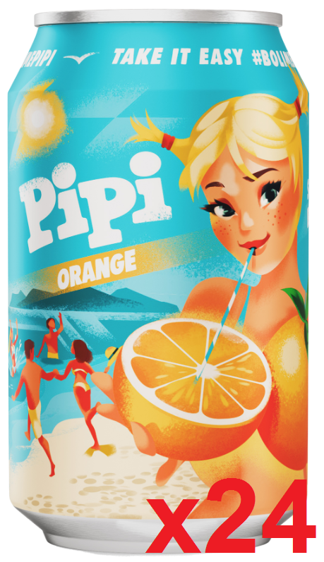 Pipi Orange Soft Drink CASE (24 x 330 ml) Cans – Parthenon Foods
