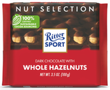 Ritter Sport DARK Chocolate with Whole Hazelnuts, 100g - Parthenon Foods
