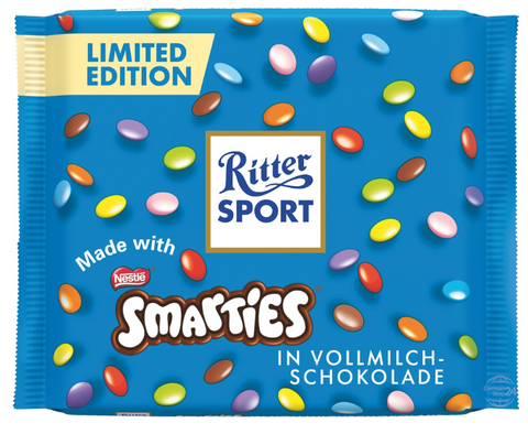 Ritter Sport Smarties in Milk Chocolate, 3.5 oz (100g)