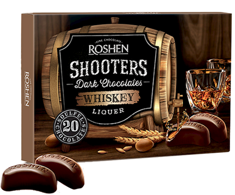 Shooters Dark Chocolate with Whiskey Liquor (ROSHEN) 150g - Parthenon Foods