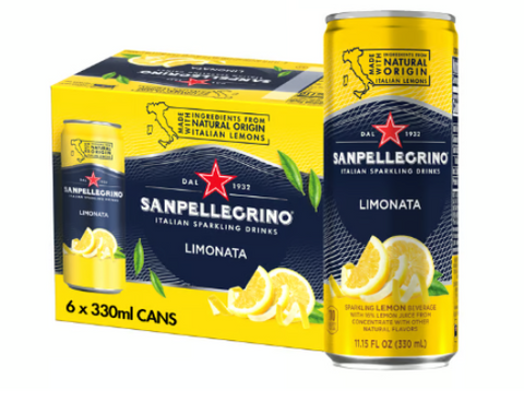 San Pellegrino Limonata 6 pack, 11.15 oz CANS – Parthenon Foods San Pellegrino Limonata 6 pack, 11.15 oz CANS – Parthenon Foods