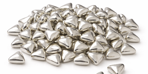 Decorative Silver Dragees, Triangle, approx. 1.3oz - Parthenon Foods
