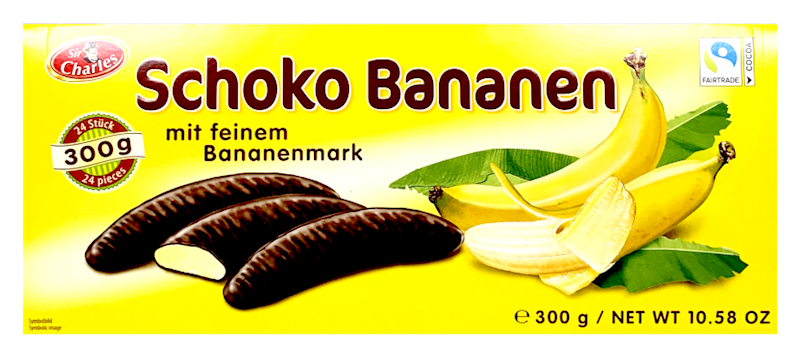 Chocolate Bananas (SIR CHARLES) 300g – Parthenon Foods