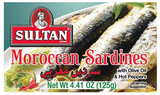 Moroccan Sardines with Olive Oil & Hot Peppers (Sultan) 125g - Parthenon Foods