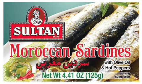 Moroccan Sardines with Olive Oil & Hot Peppers (Sultan) 125g - Parthenon Foods