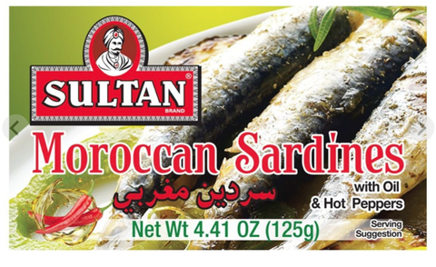 Moroccan Sardines with Oil & Hot Peppers (Sultan) 125g
