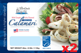 Great Gourmet Squid - Tubes and Tentacles, Clean, (2 x 2.5 lb packs) - Parthenon Foods