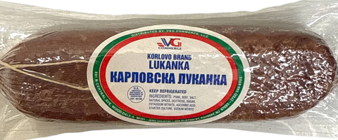 Bulgarian Style Dry Salami Panagurska Lukanka, approx. 1.1lb - Parthenon Foods