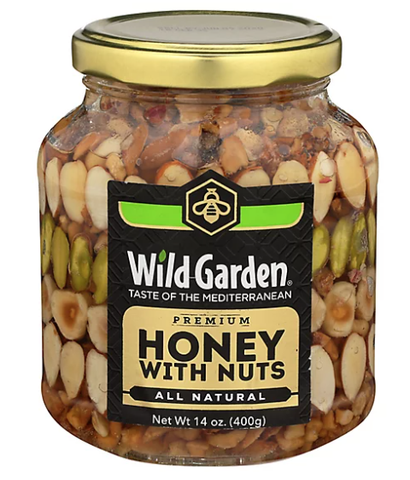 Honey with Nuts (Wild Garden) 14 oz (400g) - Parthenon Foods