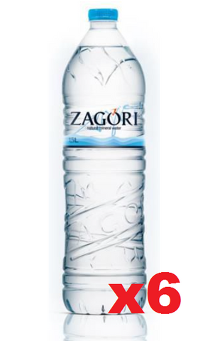 Zagori Natural Mineral Water, CASE (6 x 1.5 L) Plastic - Parthenon Foods