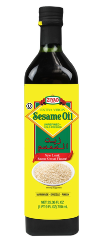 Sesame Oil, Cold Pressed - Unrefined (Ziyad) 750ml (25.36 oz) - Parthenon Foods