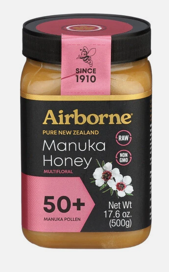 Airborne Manuka Honey 50 +, 17.6 oz (500g) – Parthenon Foods