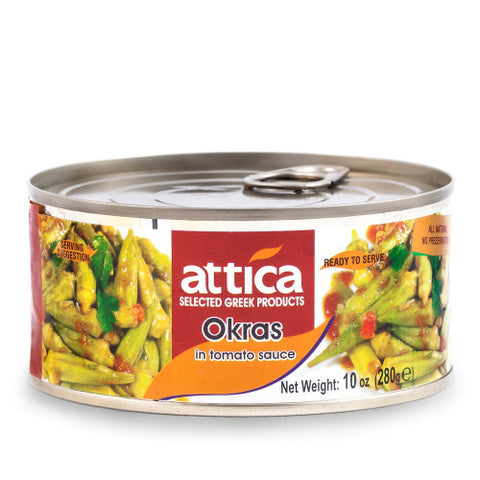 Okras in Tomato Sauce (Attica) 10 oz - Parthenon Foods