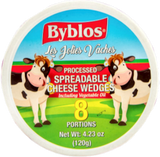 Spreadable Cheese Wedges (Byblos) 8 portions, 4.23 oz - Parthenon Foods