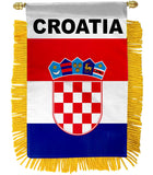 Croatian Flag with String and Suction Cup, 4x6 in. - Parthenon Foods