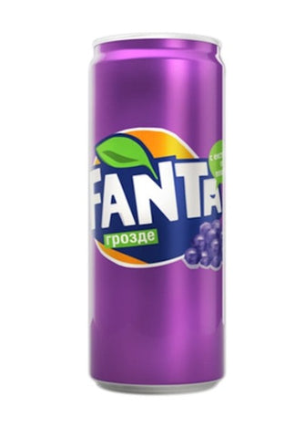 Fanta Grape Flavoured Soda 330ml CAN 24P