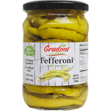 Fefferoni Mild Thin Peppers (Gradina) 19 oz (540 g) - Parthenon Foods
