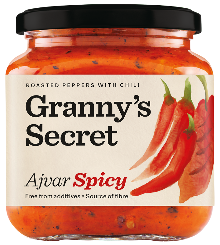 Granny's HOT Ayvar Roasted Red Pepper Spread 550g – Parthenon Foods