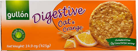 Digestive Cookies, Oats and Orange (Gullon) 425g - Parthenon Foods