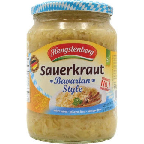 Bavarian Style Sauerkraut with Wine, 24 oz (680g) - Parthenon Foods
