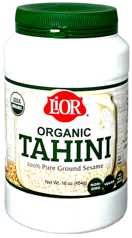 Organic Tahini, Ground Sesame Seeds (LIOR) 16 oz - Parthenon Foods