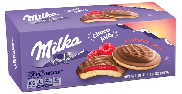 Milka Raspberry Choco Milka Choco Dessert, Raspberry Jelly, 147g – Parthenon Foods