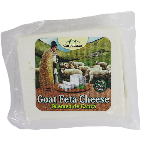 Romanian Telemea GOAT Feta Cheese, approx. 350g - Parthenon Foods