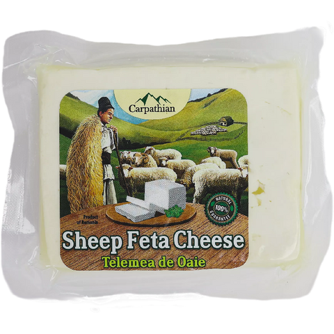 Romanian Telemea Sheep Feta Cheese, approx. 350g - Parthenon Foods