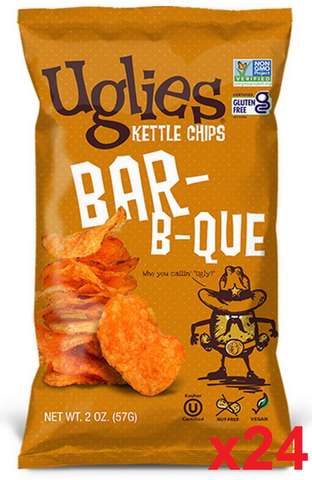 Uglies Barbecue Kettle Cooked Potato Chips CASE (24 x 2 oz) - Parthenon Foods