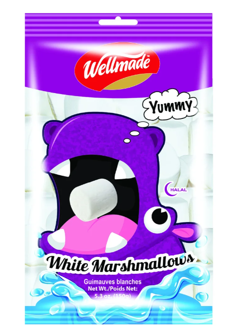 Halal Large White Marshmallows (Wellmade) 5.3 oz – Parthenon Foods