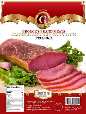 Dry Pork Loin, Pecenica (George's) approx. 1.0 lb - Parthenon Foods