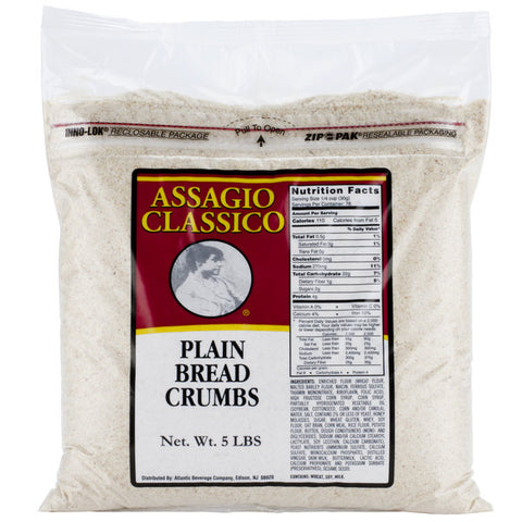 Plain Bread Crumbs, 5 lb (80oz) - Parthenon Foods