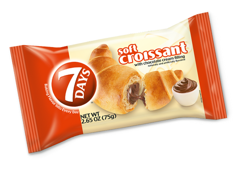 7 Days Soft Croissant with Chocolate, 75g - Parthenon Foods
