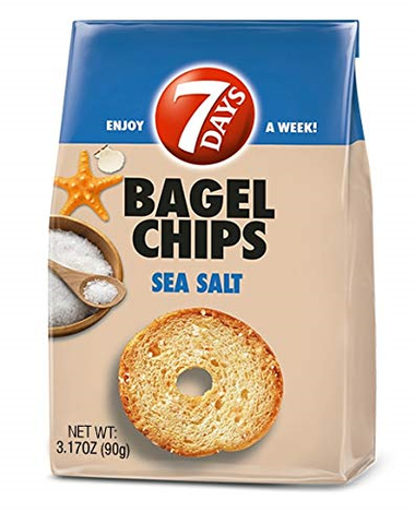 Bagel Chips, Sea Salt (7 Days) 3.17 oz - Parthenon Foods