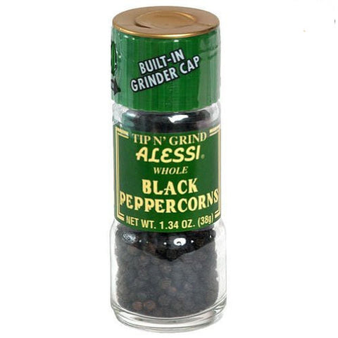 Alessi Black Peppercorns with Grinder 1.34oz (38g) - Parthenon Foods