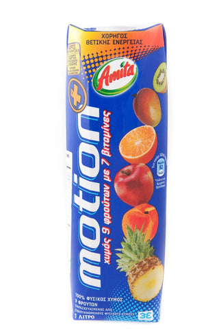 Motion 9 Fruit Juices with 7 vitamins (Amita) 1L - Parthenon Foods
