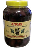 Kalamata Olives, PITTED (Angel) 2kg (4.4lb) Plastic - Parthenon Foods