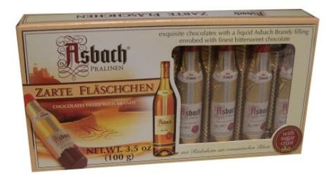 Asbach Chocolate Bottles filled with Brandy, (8 pc) 100g - Parthenon Foods