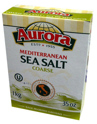 Sea Salt, Mediterranean, COARSE (Aurora) 1kg (35 oz) - Parthenon Foods