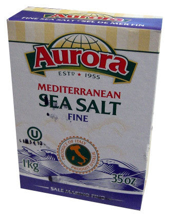 Sea Salt, Mediterranean, FINE (Aurora) 1kg (35 oz) - Parthenon Foods