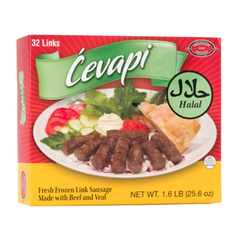 HALAL Cevapi Sausage (Brother And Sister) 1.6 Lbs (640 g) - Parthenon Foods