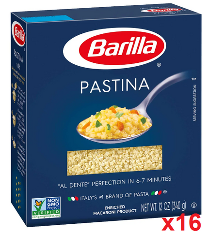 Pastina Pasta (Barilla) CASE (16 x 12 oz (340g)) (Pack of 16) - Parthenon Foods