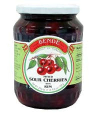 Pitted Sour Cherries with Rum Compote (bende) 24.5oz - Parthenon Foods
