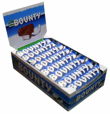 Bounty Milk Chocolate Bar, CASE, 24x57g - Parthenon Foods