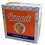 Zwieback, Rusks (Brandt) 8 oz (225g) - Parthenon Foods
