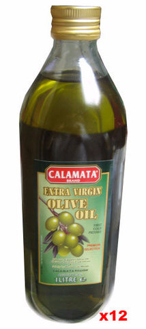 Extra Virgin Olive Oil - First Cold Pressed, CASE (12 x 1L) - Parthenon Foods