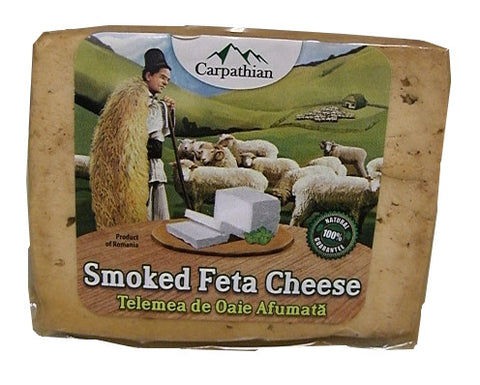 Romanian Telemea Smoked Feta Cheese, approx. 350g - Parthenon Foods