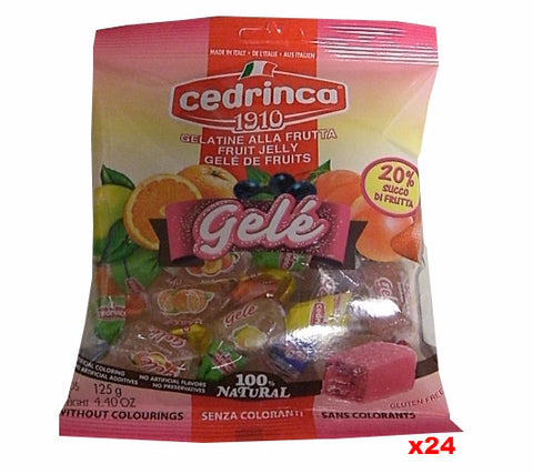 Gele Fruit Jelly Candy (Cedrinca) CASE (24 x 4.4 oz (125g)) - Parthenon Foods