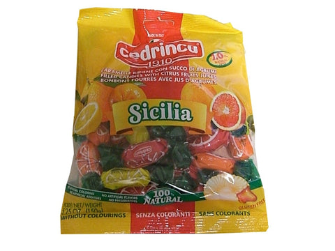 Sicilia Citrus Fruit Filled Candies (Cedrinca) CASE (24 x 150g) - Parthenon Foods