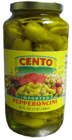 Pepperoncini Imported (Cento) 32 oz (2lb) - Parthenon Foods